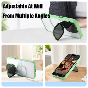 For iPhone15 Series High Transparent Acrylic Bracket Phone Case