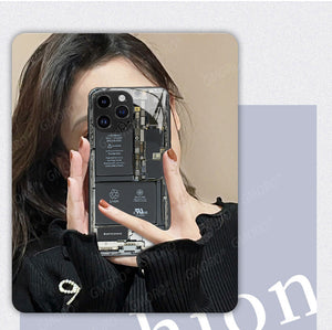 Creative Funny Circuit Board Mobile Phone Case Suitable For iPhone14/15 Glass Case