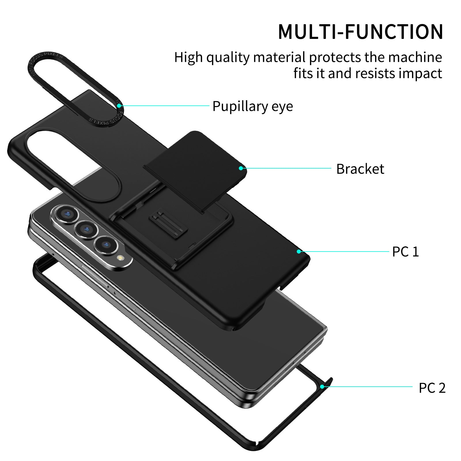 Suitable For Samsung Z Fold3/ZFold4 Bracket Drop Proof Phone Case