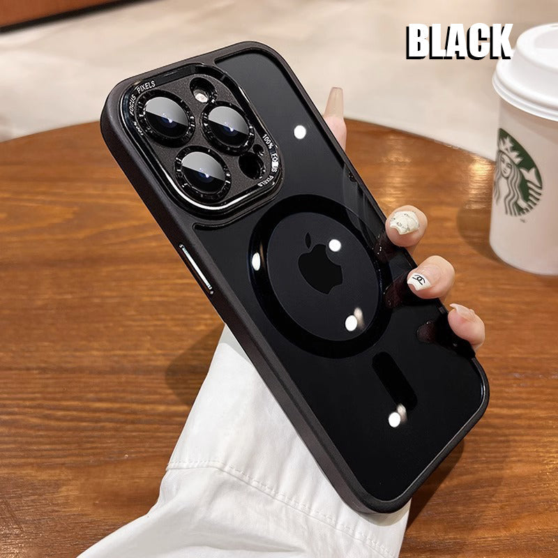 For iPhone15 Series Metal Lens Magnetic Phone Case