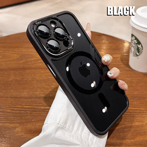 For iPhone15 Series Metal Lens Magnetic Phone Case