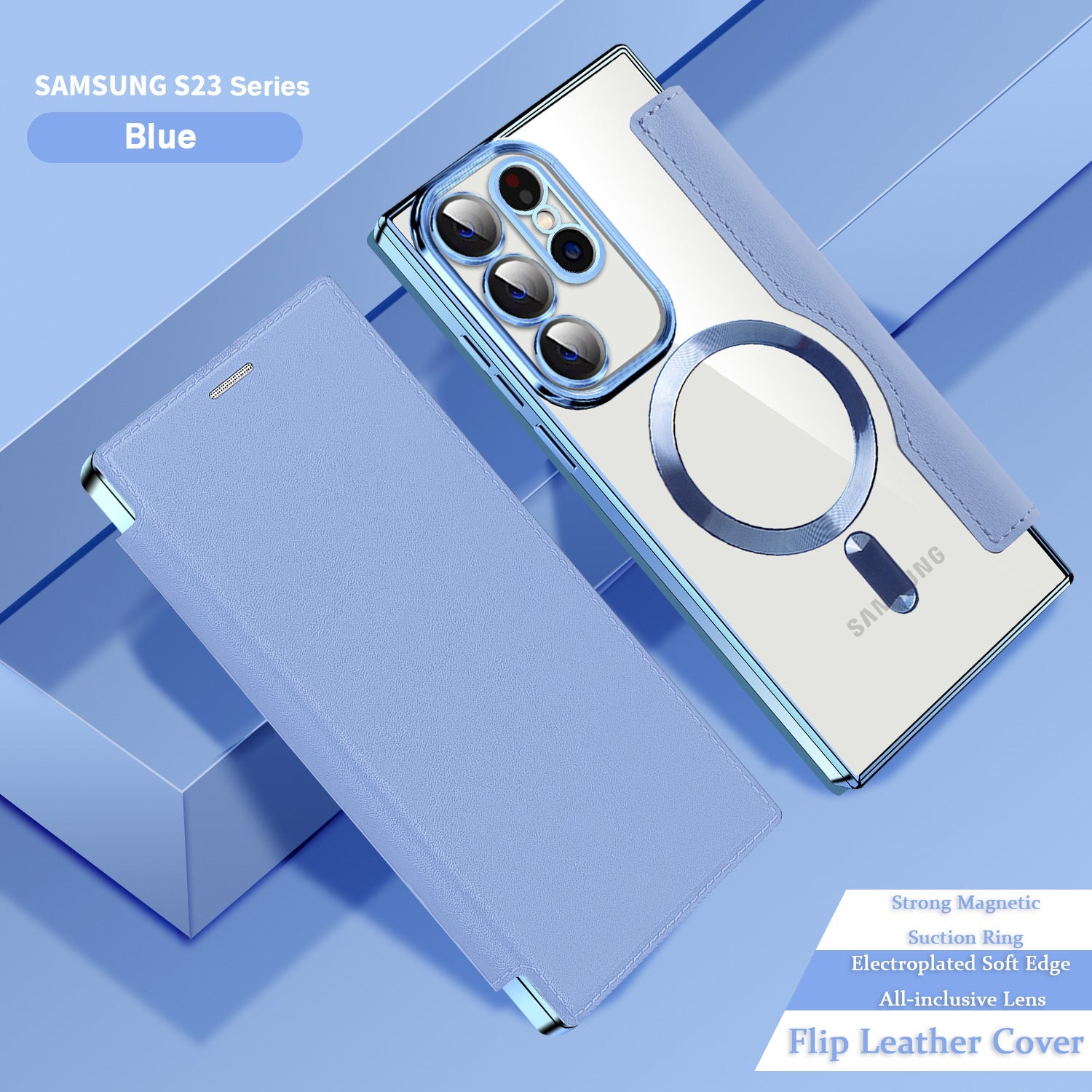 Magnetic Suction Business Leather Case For Samsung S25 Series Mobile Phone Case