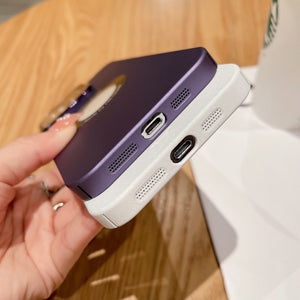 For iPhone 15 Camera Protective Mirror Bracket Magnetic Suction Phone Case