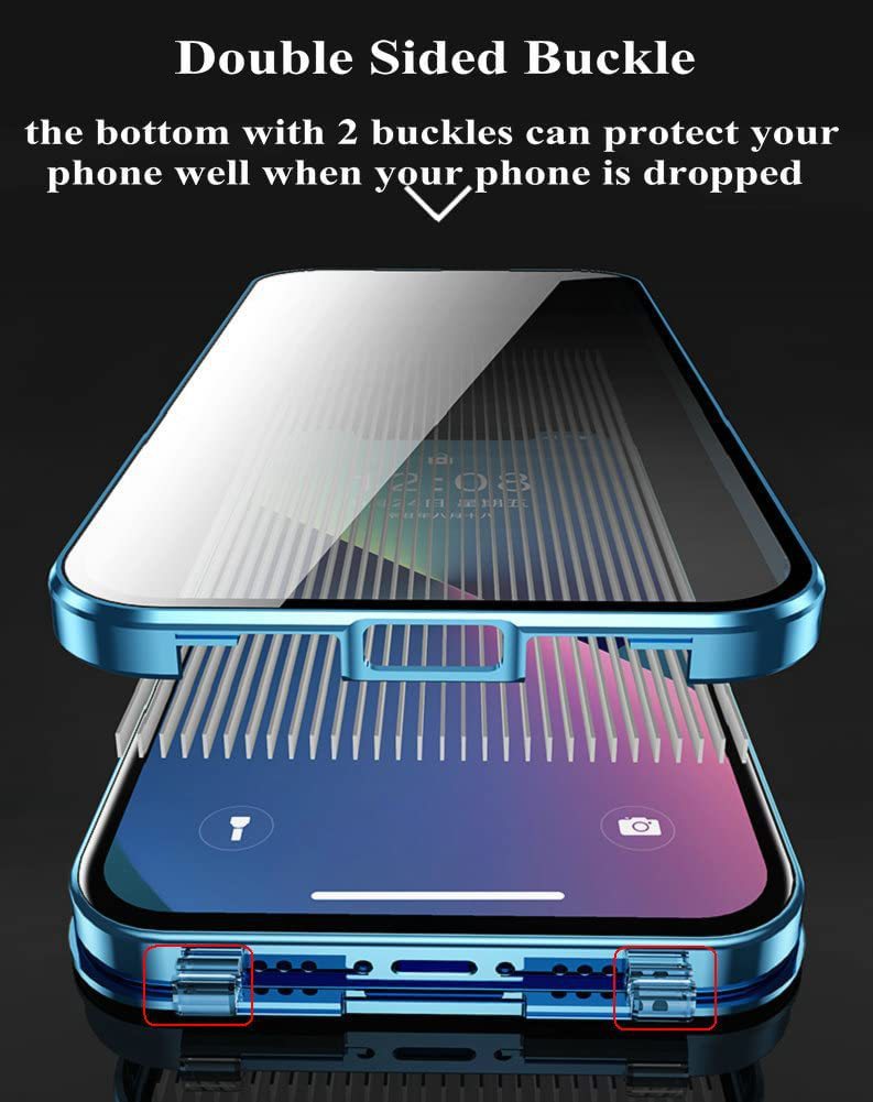 Anti-Peeping and HD Magnetic Double Sided Tempered Glass Case for iPhone 15 Series