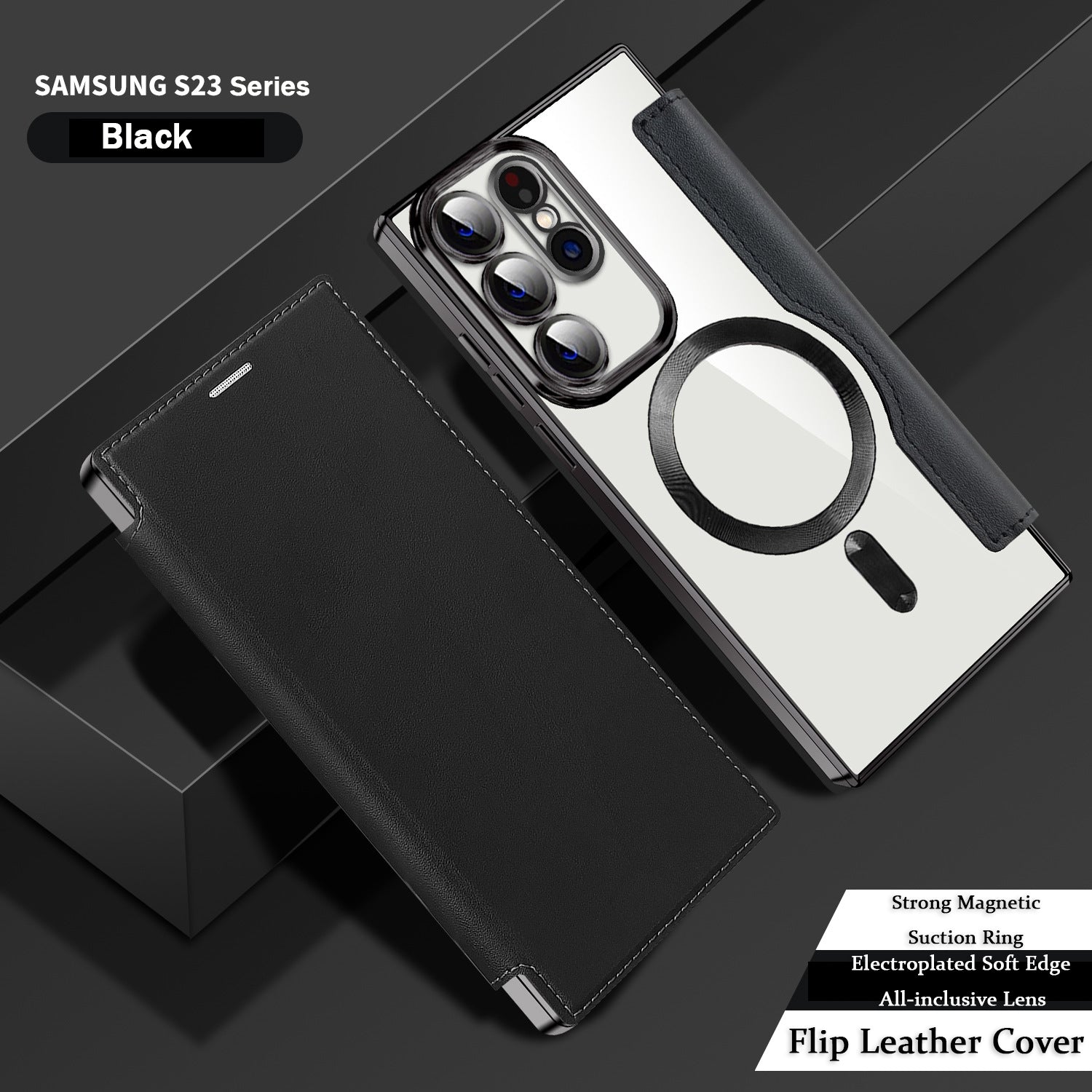 Magnetic Suction Business Leather Case For Samsung S25 Series Mobile Phone Case