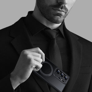 Suitable For Samsung S23 Series Phone Case 360 Rotating Magnetic Suction Bracket Protective Case