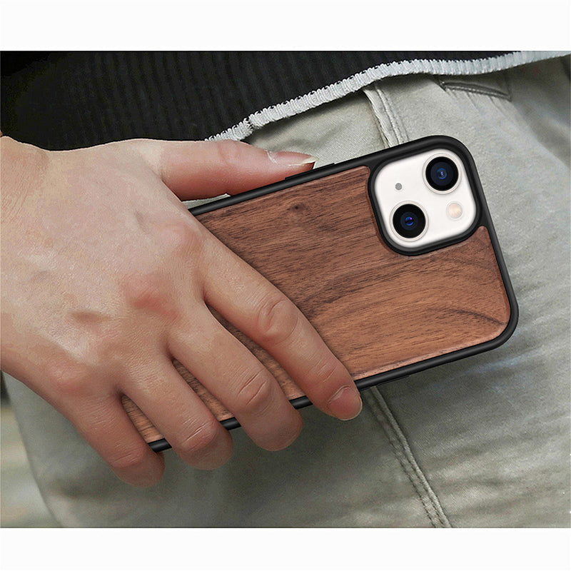 Suitable For iPhone13 Solid Wood Anti-Fall Mobile Phone Case