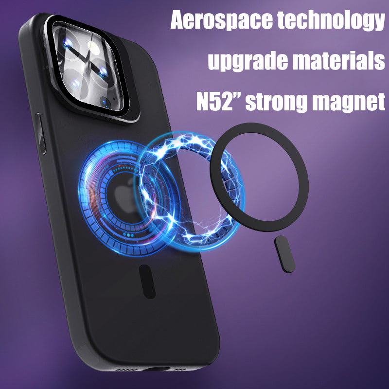 Suitable For iPhone 15 Series Anti-fall Protective Cover, Soft-touch Goggle Holder, Magnetic Phone Case