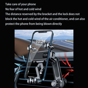 Vehicle-mounted Gravity Mobile Phone Navigation Bracket Long Arm 360-degree Rotating Fixed Base