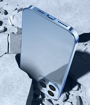 Electroplated Matte Acrylic Tempered Glass iPhone Protective Case