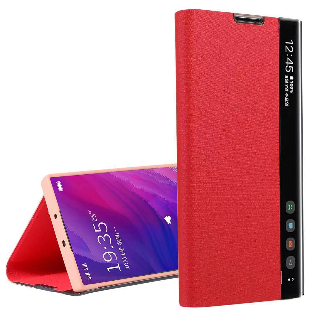 For Samsung Galaxy S25 Series Smart View Flip Leather Case