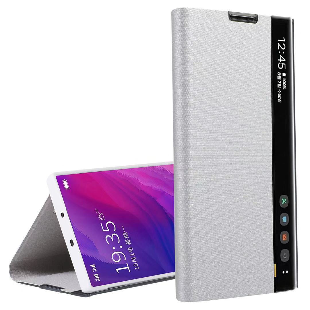 For Samsung Galaxy S25 Series Smart View Flip Leather Case