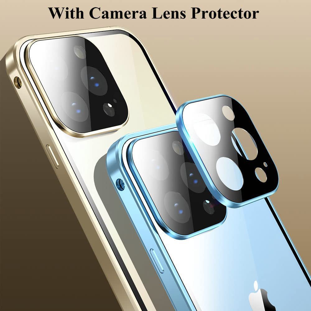 Anti-Peeping and HD Magnetic Double Sided Tempered Glass Case for iPhone 15 Series