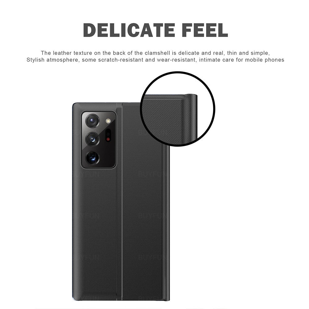 For Samsung Galaxy S25 Series Smart View Flip Leather Case