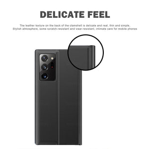 For Samsung Galaxy S25 Series Smart View Flip Leather Case