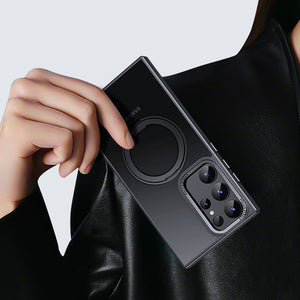 Suitable For Samsung S23 Series Phone Case 360 Rotating Magnetic Suction Bracket Protective Case