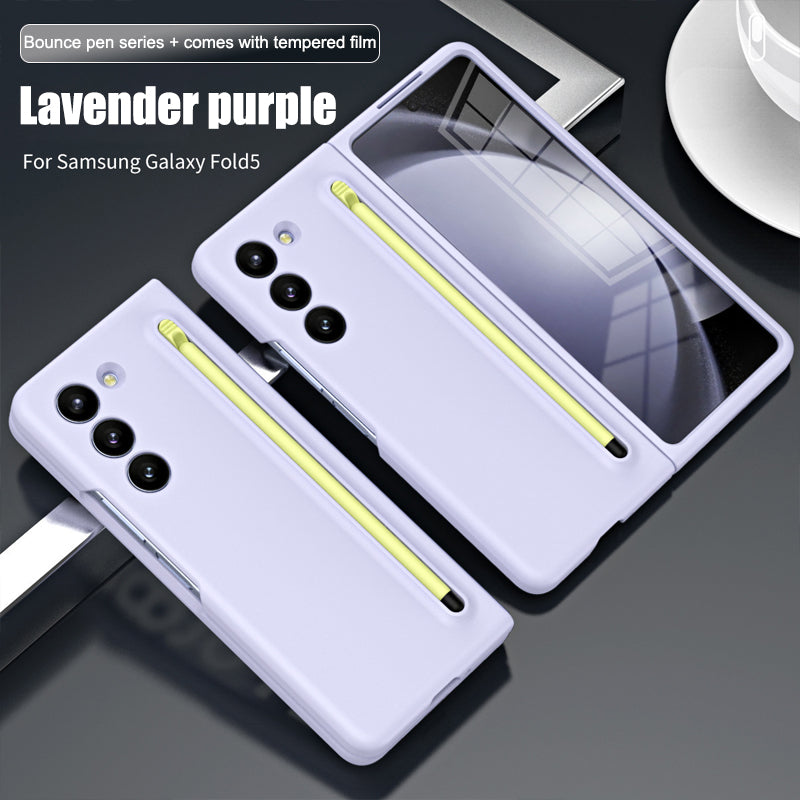 Suitable For Samsung Z Fold5/4/3 Mobile Phone Case With Stylus Business Shell Film All-inclusive Protective Cover