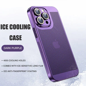 Electroplated heat dissipation mesh phone case suitable for iPhone series