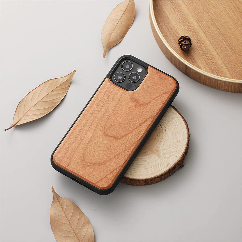 Suitable For iPhone13 Solid Wood Anti-Fall Mobile Phone Case