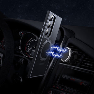 Suitable For Samsung S23 Series Phone Case 360 Rotating Magnetic Suction Bracket Protective Case