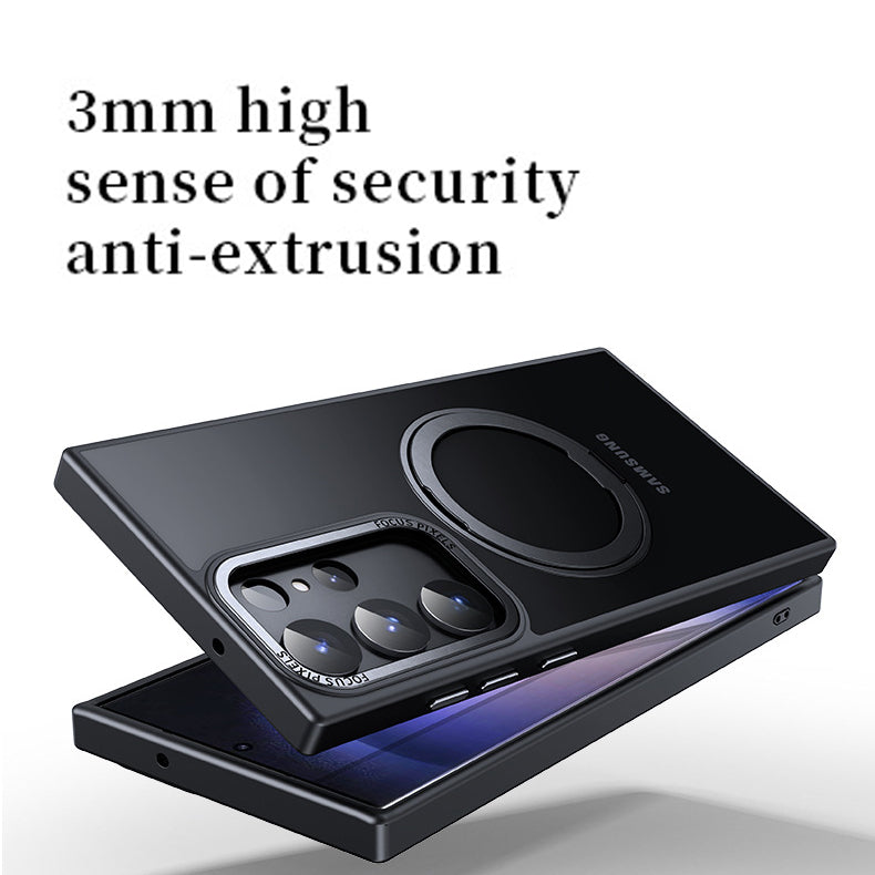 Suitable For Samsung S23 Series Phone Case 360 Rotating Magnetic Suction Bracket Protective Case