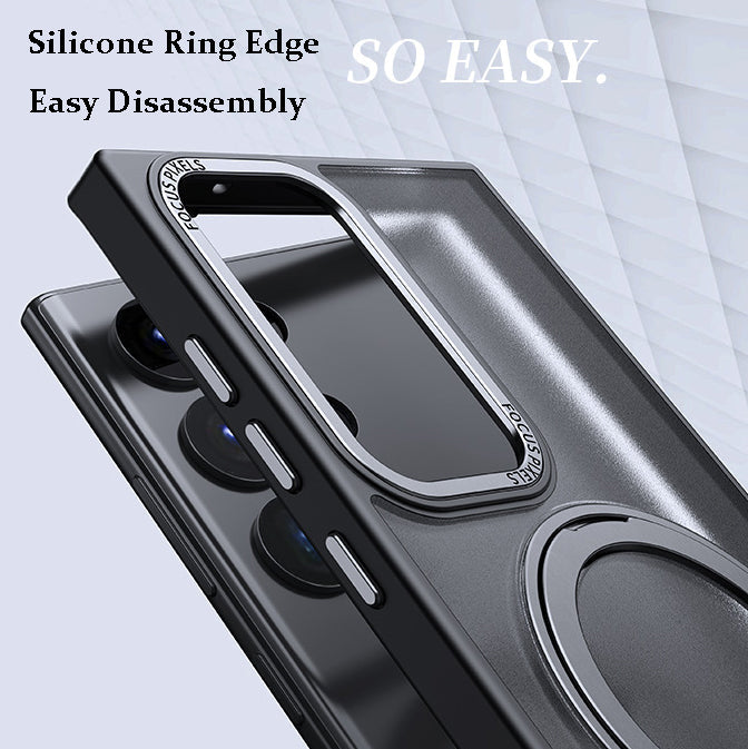 Suitable For Samsung S23 Series Phone Case 360 Rotating Magnetic Suction Bracket Protective Case