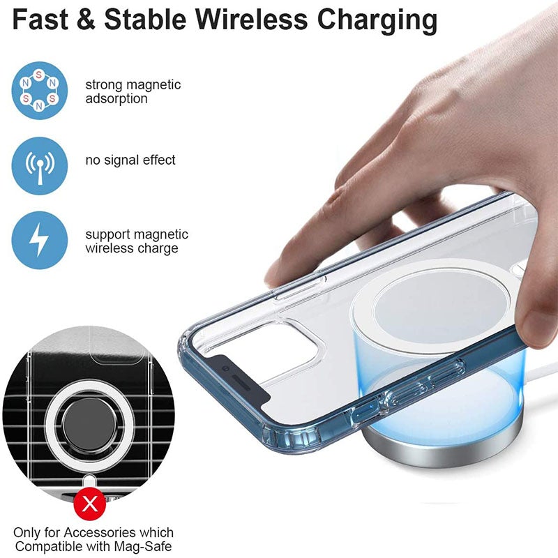IPhone Transparent Strong Magnetic Phone Case
