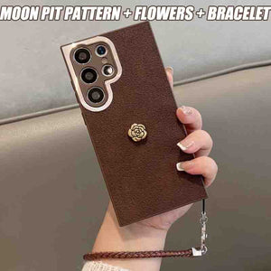 Suitable For Samsung S23 Mobile Phone Case Simple Retro All-inclusive Anti-fall Brown