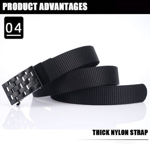 Canvas Automatic Buckle Belt Braided Nylon Men