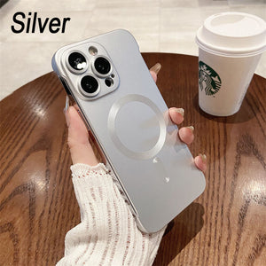 Lens Film All-inclusive Frameless Magnetic Phone Case For iPhone 14/15 Series