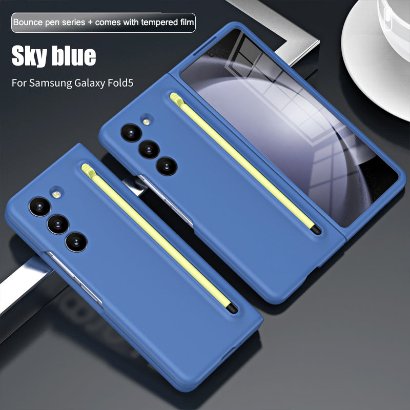 Suitable For Samsung Z Fold5/4/3 Mobile Phone Case With Stylus Business Shell Film All-inclusive Protective Cover