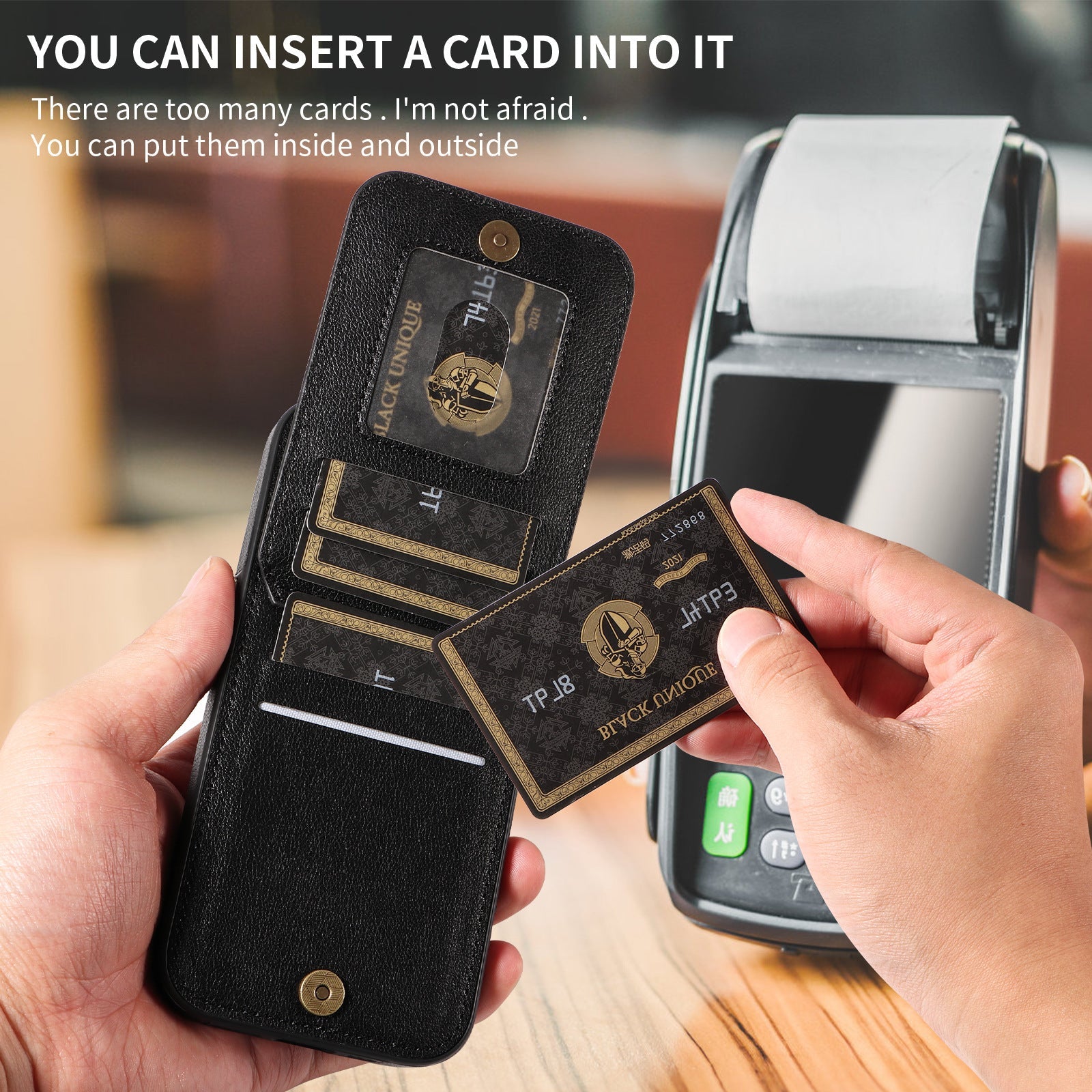 For iPhone15 Series Back Cover Ring Buckle Protection Leather Case