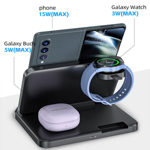 Foldable 3-In-1 Wireless Charging For Samsung FOLD Series Apple Mobile Phones