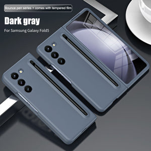 Suitable For Samsung Z Fold5/4/3 Mobile Phone Case With Stylus Business Shell Film All-inclusive Protective Cover
