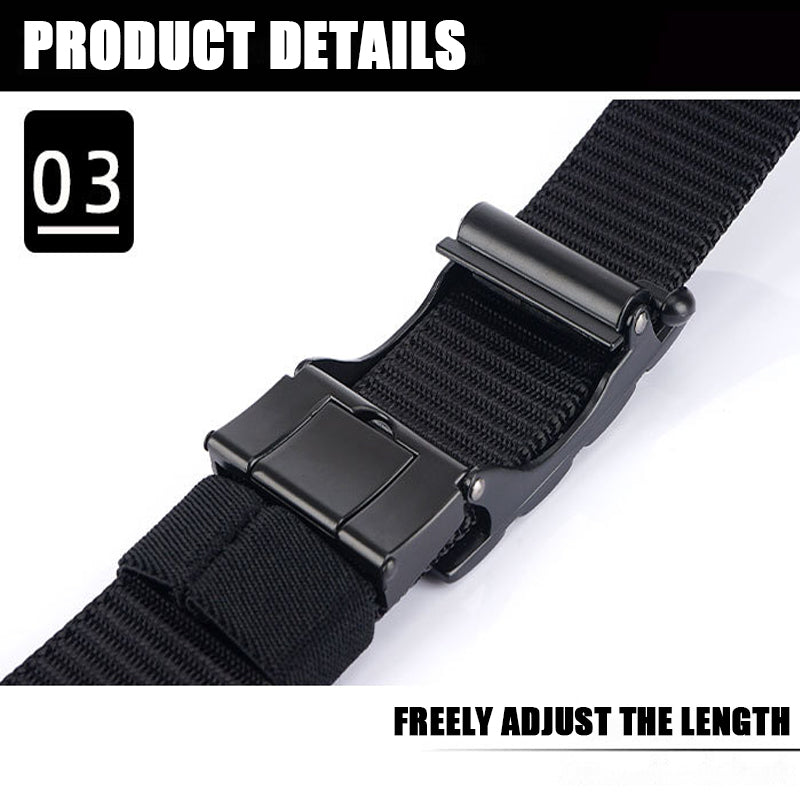 Canvas Automatic Buckle Belt Braided Nylon Men