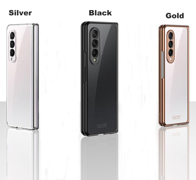 Double Sided Tempered Transparent Glass Phone Case for Samsung Z Fold 5/6