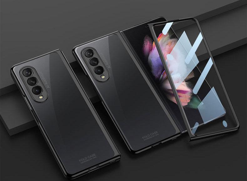 Double Sided Tempered Transparent Glass Phone Case for Samsung Z Fold 5/6