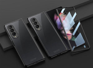 Double Sided Tempered Transparent Glass Phone Case for Samsung Z Fold 5/6
