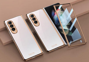 Double Sided Tempered Transparent Glass Phone Case for Samsung Z Fold 5/6