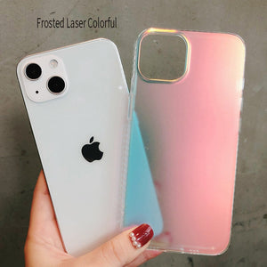 Suitable For iPhone13 Laser Gradient Colorful Aurora Frosted Phone Case