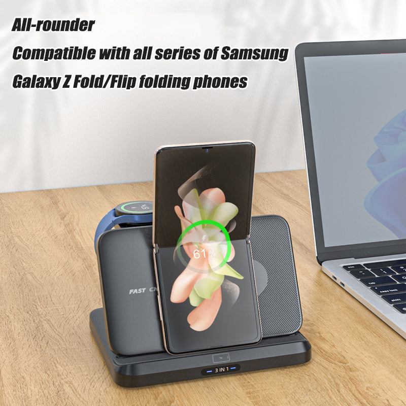 Foldable 3-In-1 Wireless Charging For Samsung FOLD Series Apple Mobile Phones