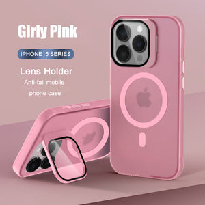 Suitable For iPhone 15 Series Anti-fall Protective Cover, Soft-touch Goggle Holder, Magnetic Phone Case