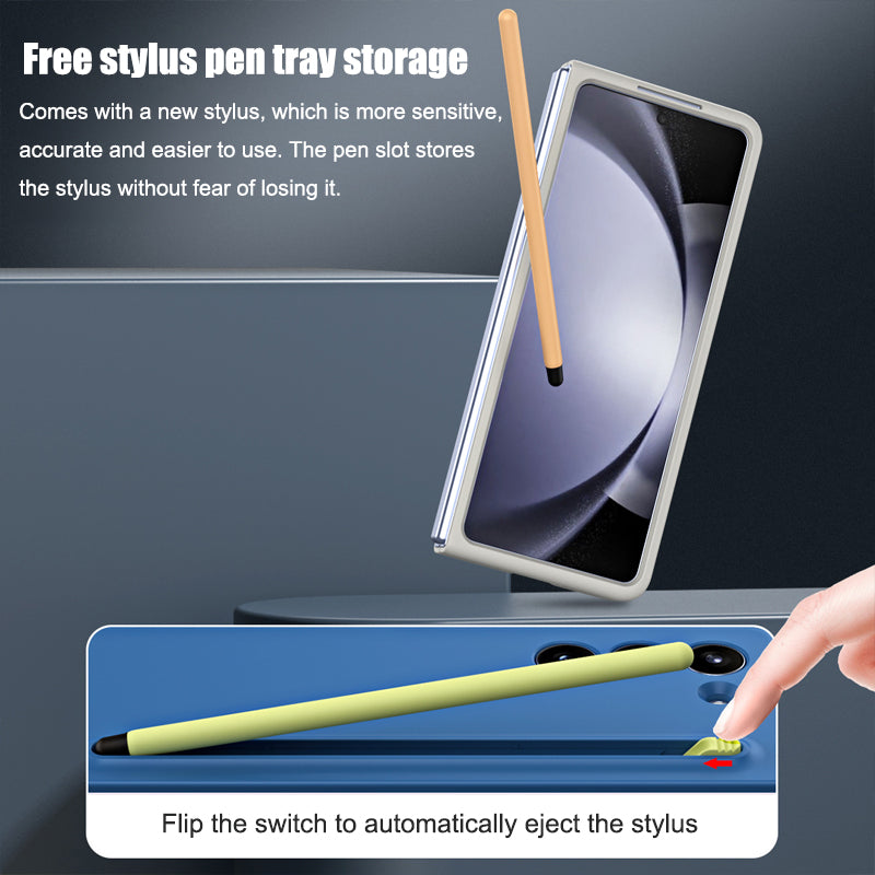 Suitable For Samsung Z Fold5/4/3 Mobile Phone Case With Stylus Business Shell Film All-inclusive Protective Cover
