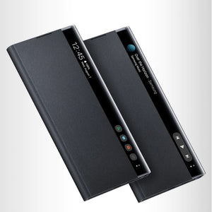 For Samsung Galaxy S25 Series Smart View Flip Leather Case