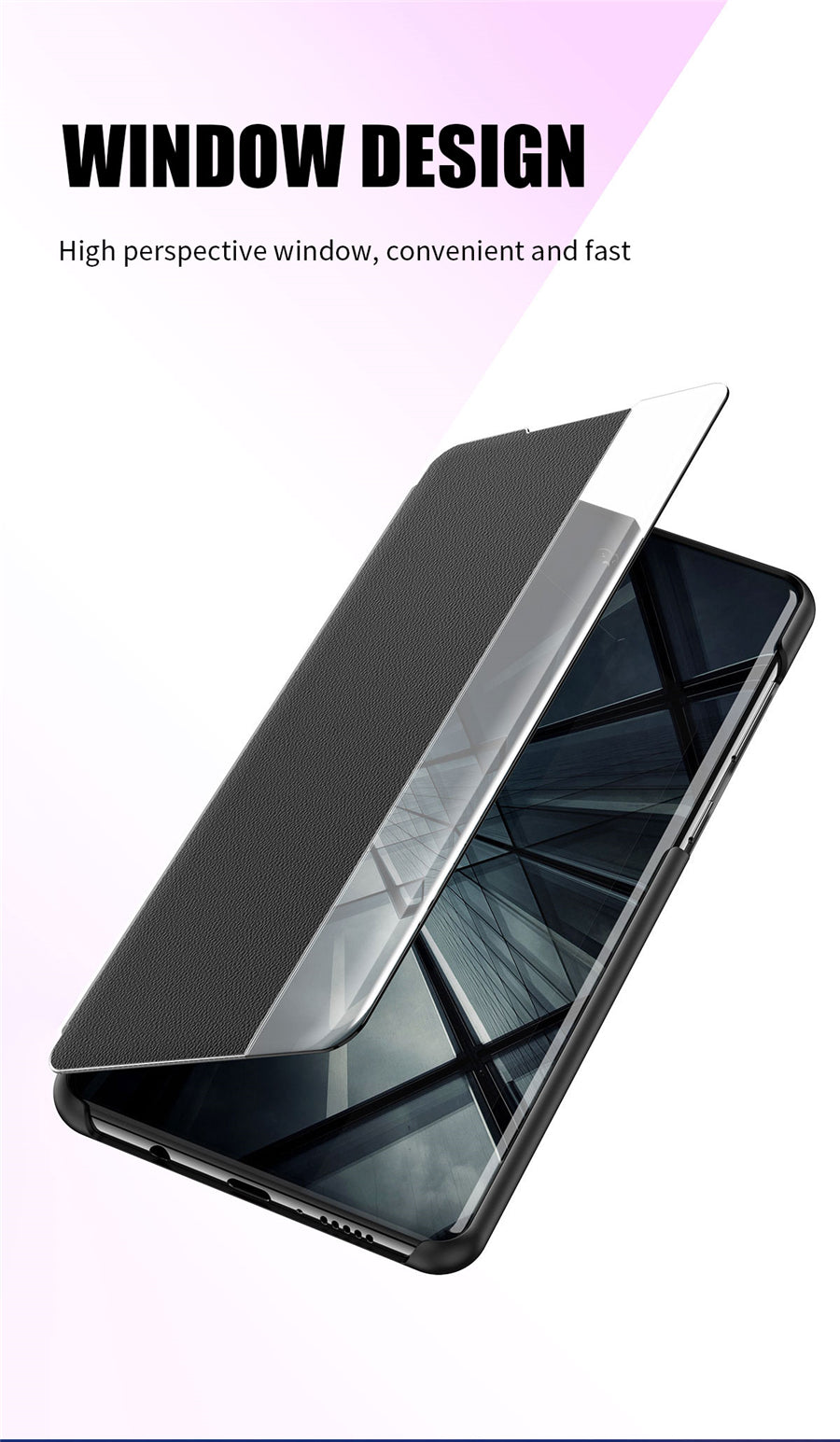 For Samsung Galaxy S25 Series Smart View Flip Leather Case