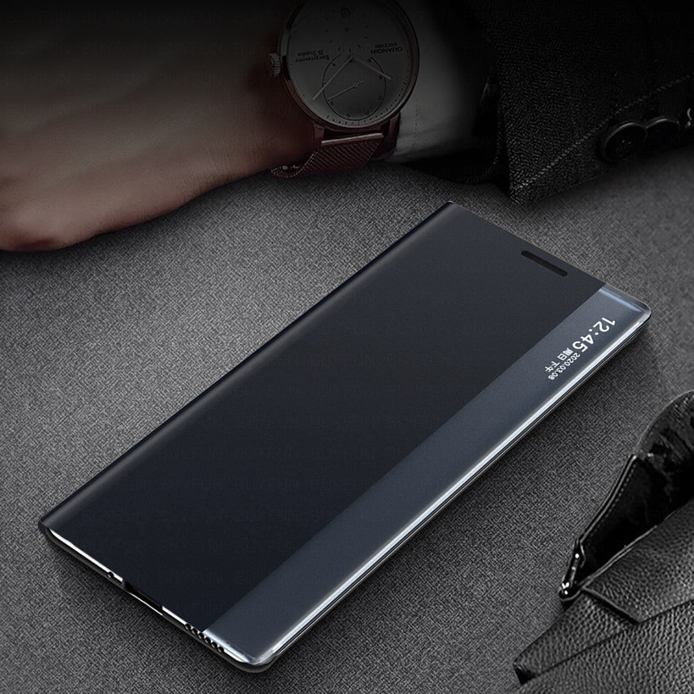 For Samsung Galaxy S25 Series Smart View Flip Leather Case
