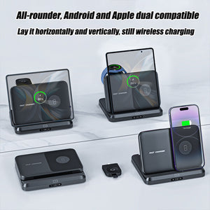 Foldable 3-In-1 Wireless Charging For Samsung FOLD Series Apple Mobile Phones
