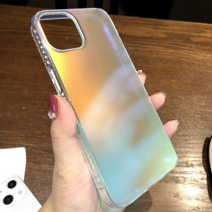 Suitable For iPhone13 Laser Gradient Colorful Aurora Frosted Phone Case