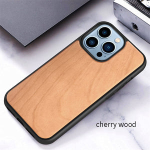 Suitable For iPhone13 Solid Wood Anti-Fall Mobile Phone Case
