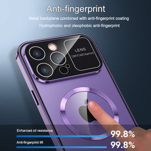 Double-Sided Glass Large Window Is Suitable For iPhone14 Series Magnetic Metal Frame Mobile Phone Case